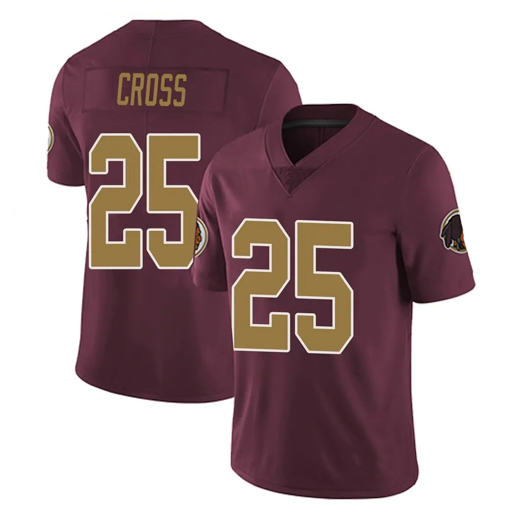 Yuxns W.Commanders #25 Nick Cross Player Burgundy Alternate Vapor Untouchable Home Game Stitched Jerseys