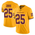 Yuxns W.Commanders #25 Nick Cross Player Gold Limited Color Rush Home Game Stitched Jerseys
