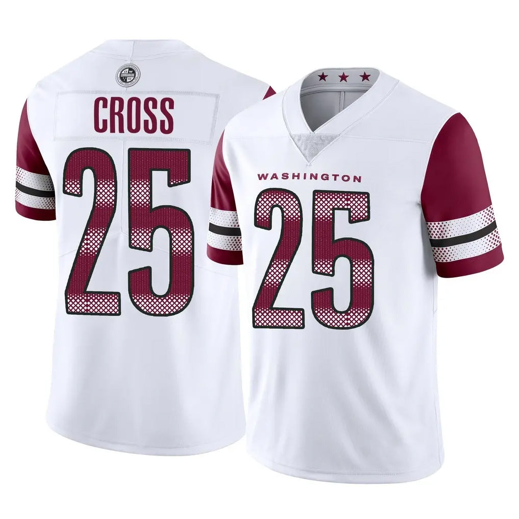 Yuxns W.Commanders #25 Nick Cross Player White Limited Vapor Home Game Stitched Jerseys