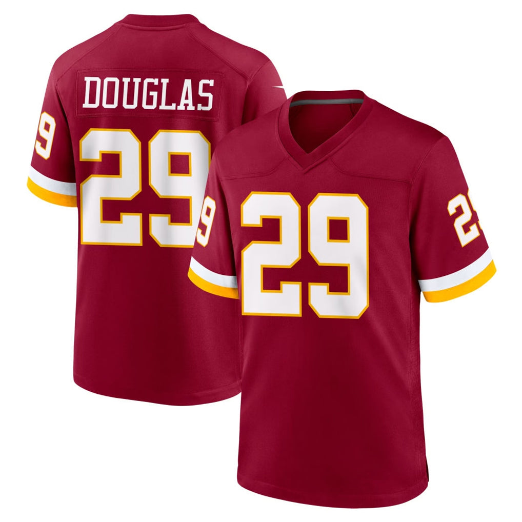 Yuxns W.Commanders #29 Rasul Douglas Player Burgundy Game Home Stitched Jerseys
