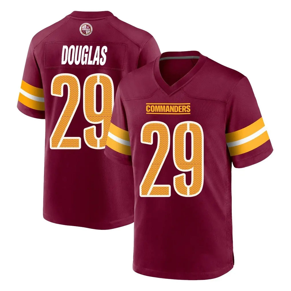 Yuxns W.Commanders #29 Rasul Douglas Player Burgundy Home Game Stitched Jerseys
