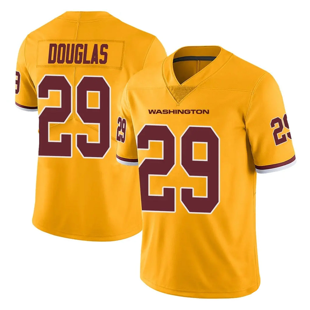 Yuxns W.Commanders #29 Rasul Douglas Player Gold Limited Color Rush Home Game Stitched Jerseys