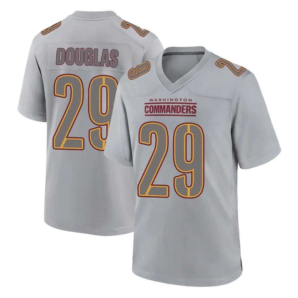 Yuxns W.Commanders #29 Rasul Douglas Player Gray Atmosphere Fashion Home Game Stitched Jerseys