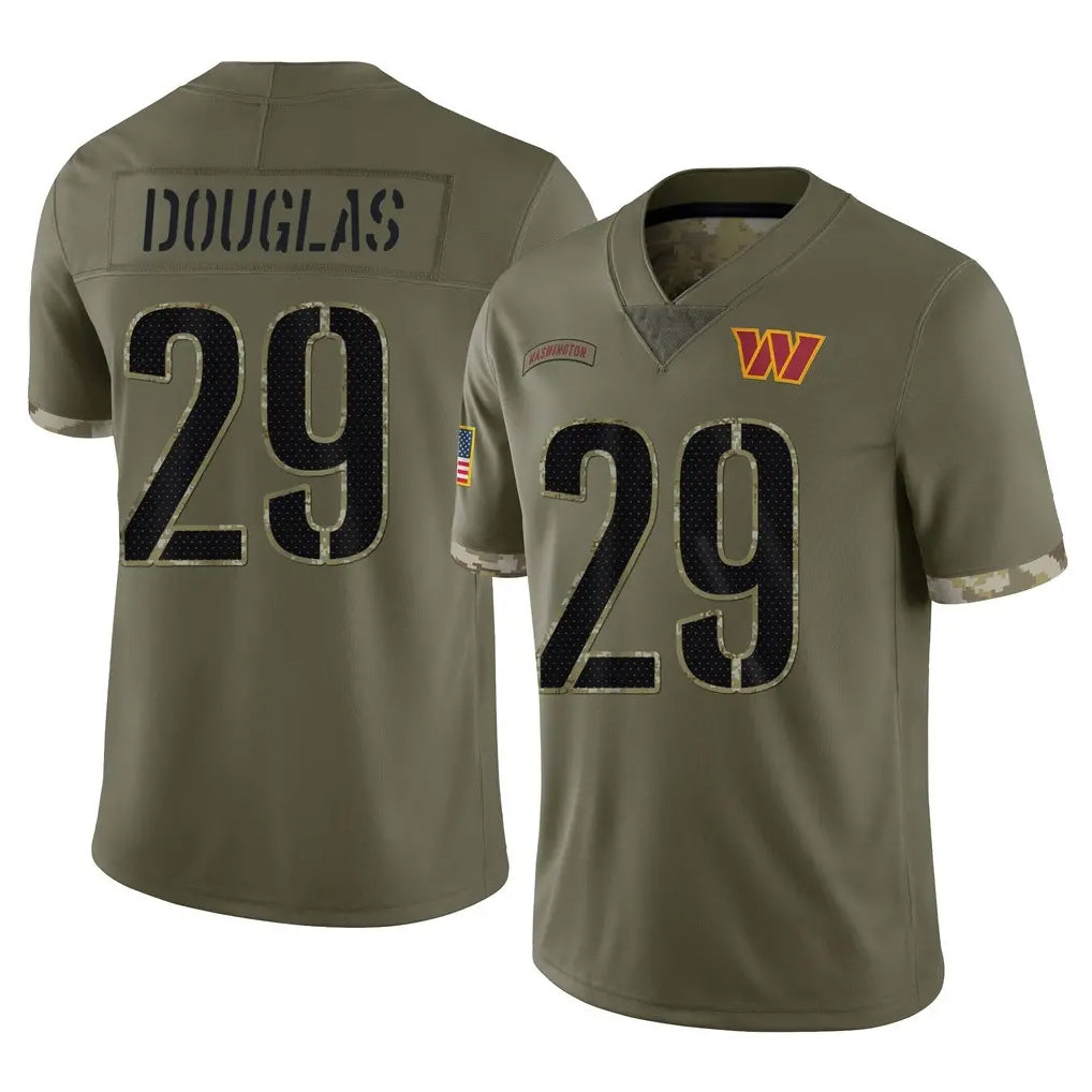 Yuxns W.Commanders #29 Rasul Douglas Player Olive Salute To Service Limited Home Game Stitched Jerseys