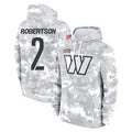 Yuxns W.Commanders #2 Amik Robertson Player Arctic Camo Limited Salute to Service Pullover Hoodies Game Stitched Jerseys