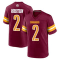 Yuxns W.Commanders #2 Amik Robertson Player Burgundy Home Game Stitched Jerseys