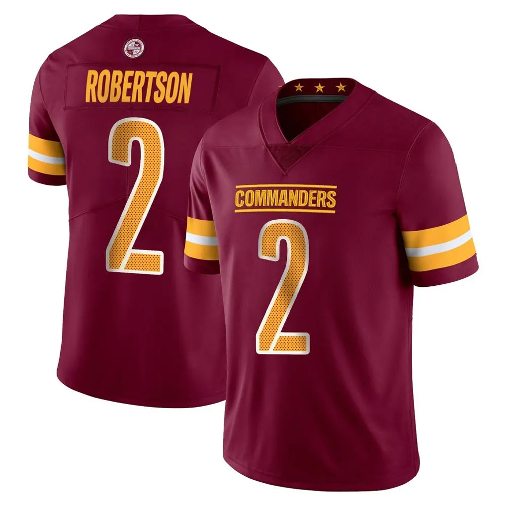Yuxns W.Commanders #2 Amik Robertson Player Burgundy Limited Vapor Home Game Stitched Jerseys