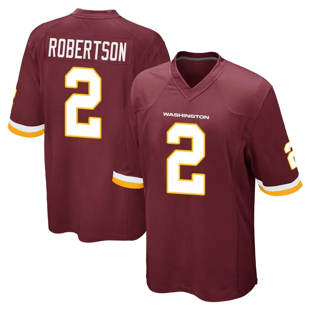 Yuxns W.Commanders #2 Amik Robertson Player Burgundy Team Color Home Game Stitched Jerseys