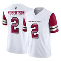 Yuxns W.Commanders #2 Amik Robertson Player White Vapor F.U.S.E. Limited Home Game Stitched Jerseys
