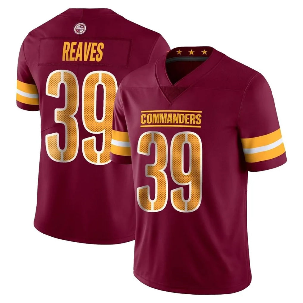 Yuxns W.Commanders #39 Jeremy Reaves Player Burgundy Limited Vapor Home Game Stitched Jerseys