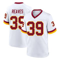 Yuxns W.Commanders #39 Jeremy Reaves Player White Home Game Stitched Jerseys