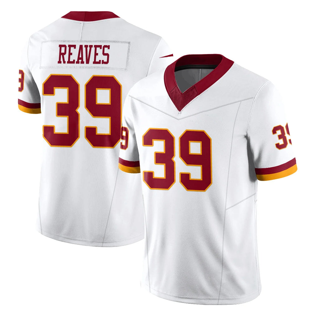 Yuxns W.Commanders #39 Jeremy Reaves Player White Limited Vapor F.U.S.E. Home Game Stitched Jerseys