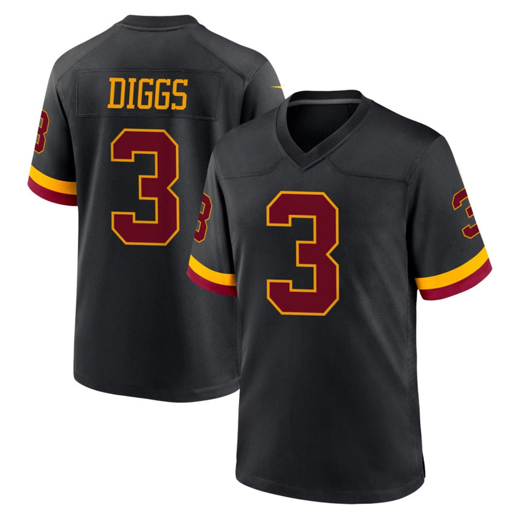 Yuxns W.Commanders #3 Stefon Diggs Player Black Limited Home Game Stitched Jerseys