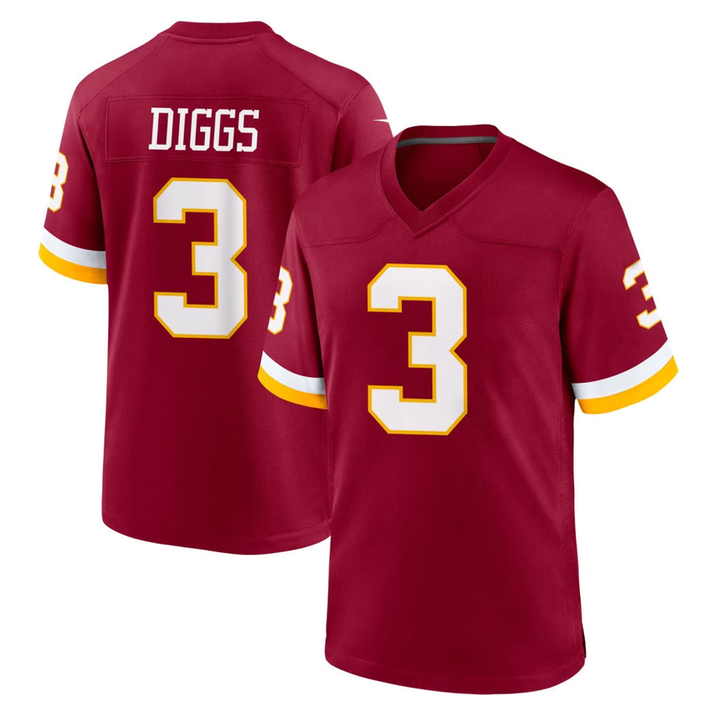 Yuxns W.Commanders #3 Stefon Diggs Player Burgundy Game Home Stitched Jerseys