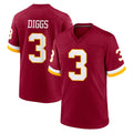 Yuxns W.Commanders #3 Stefon Diggs Player Burgundy Game Home Stitched Jerseys