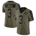 Yuxns W.Commanders #3 Stefon Diggs Player Olive Salute To Service Limited Game Stitched Jerseys