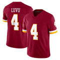 Yuxns W.Commanders #4 Frankie Luvu Player Burgundy Limited Team Vapor F.U.S.E. Home Game Stitched Jerseys