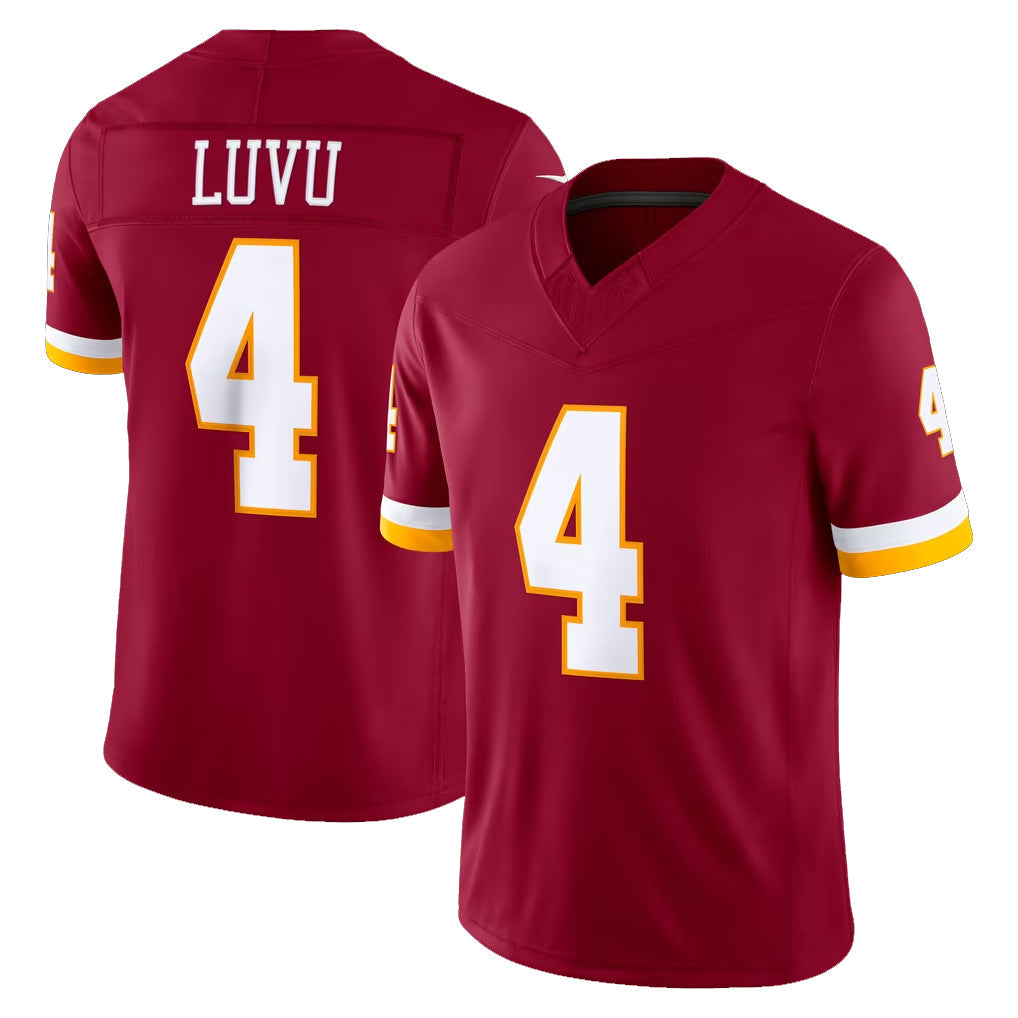 Yuxns W.Commanders #4 Frankie Luvu Player Burgundy Limited Team Vapor F.U.S.E. Home Game Stitched Jerseys