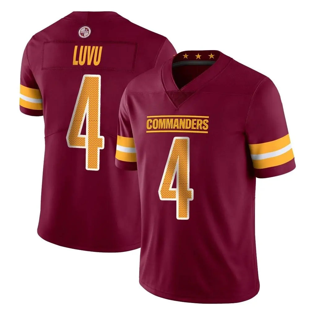 Yuxns W.Commanders #4 Frankie Luvu Player Burgundy Home Game Stitched Jerseys