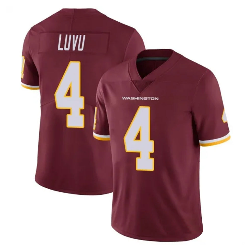 Yuxns W.Commanders #4 Frankie Luvu Player Burgundy Vapor Limited Stitched Jerseys