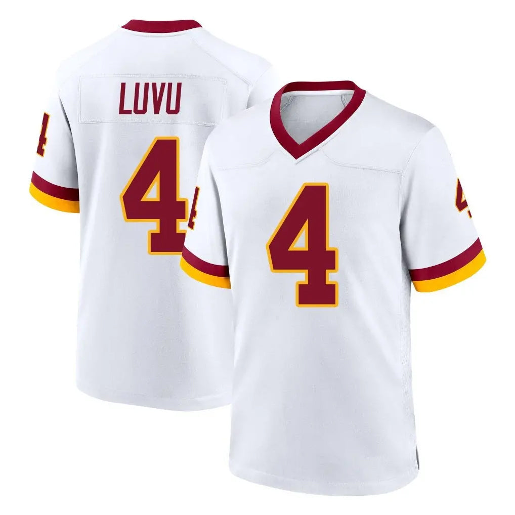 Yuxns W.Commanders #4 Frankie Luvu Player White Home Game Stitched Jerseys