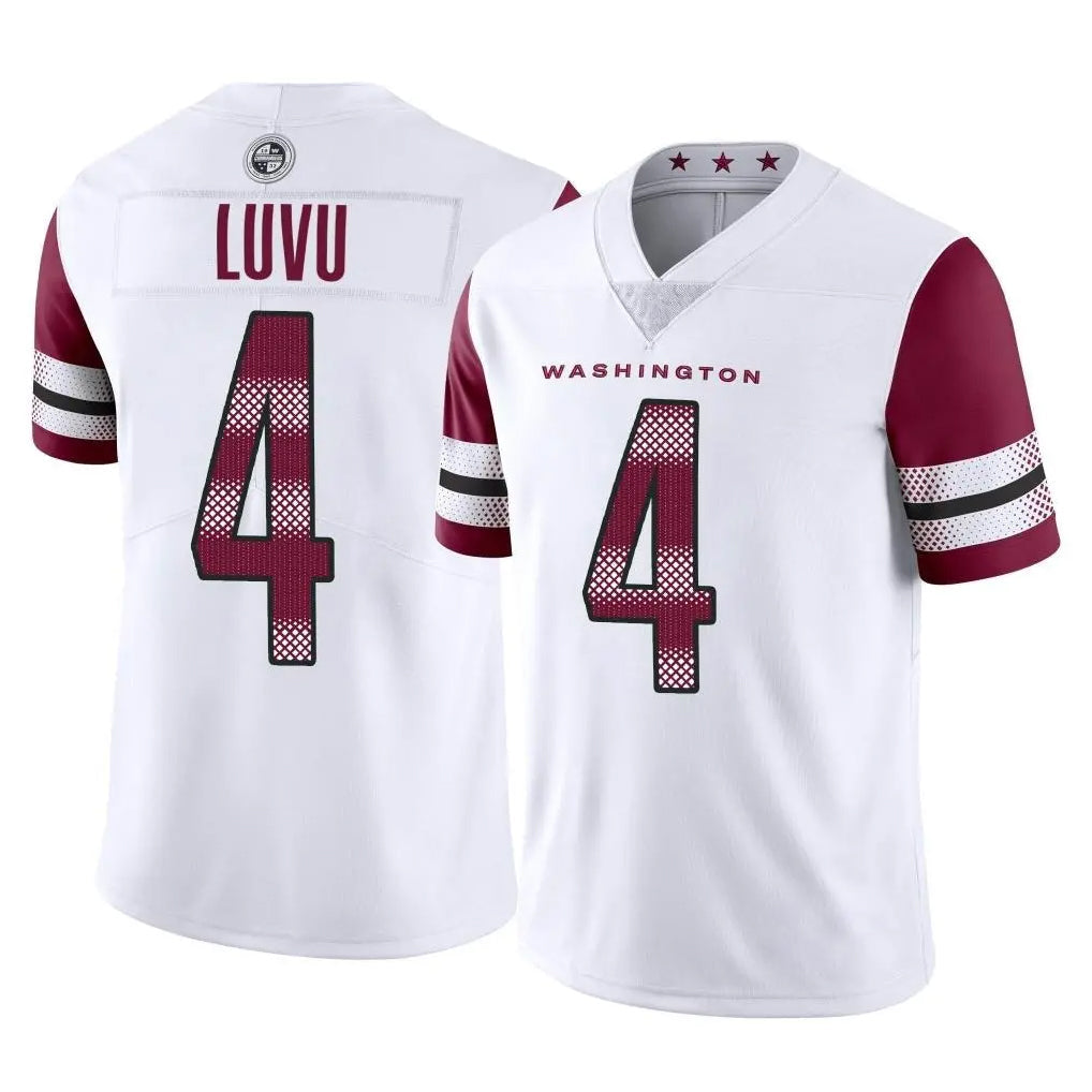 Yuxns W.Commanders #4 Frankie Luvu Player White Limited Vapor Home Game Stitched Jerseys