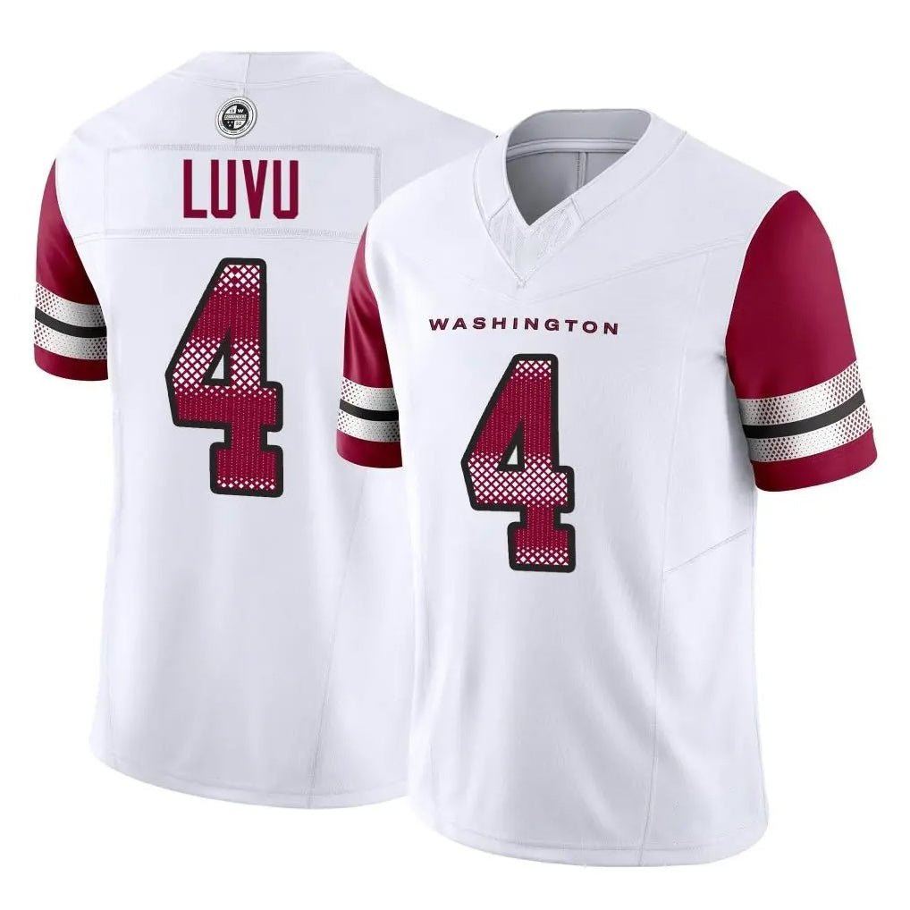 Yuxns W.Commanders #4 Frankie Luvu Player White Vapor F.U.S.E. Limited Home Game Stitched Jerseys