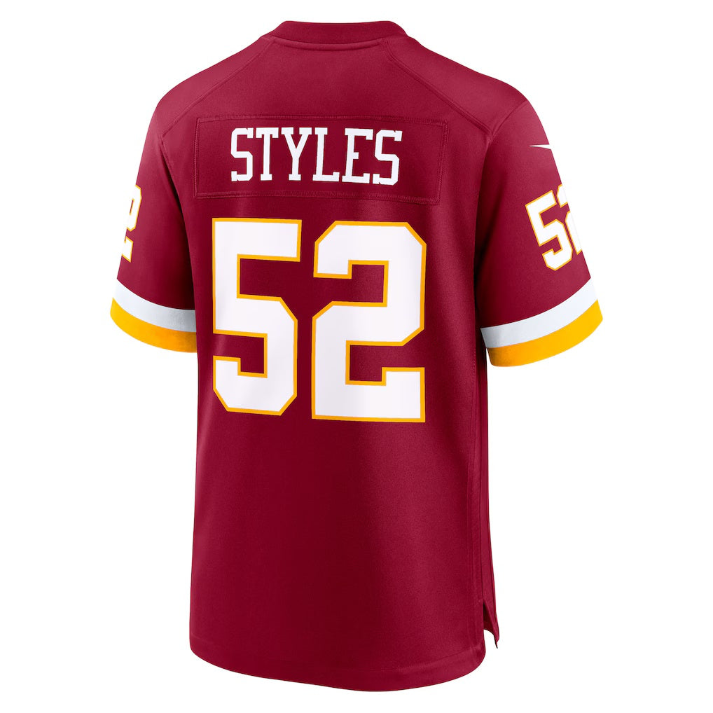 Yuxns W.Commanders #52 Sonny Styles Burgundy 2026 Draft First Round Pick No. 7 Team Game Stitched Jerseys