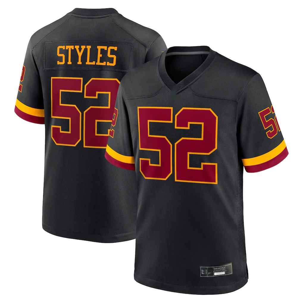 Yuxns W.Commanders #52 Sonny Styles Black Game Player Stitched Jerseys