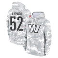 Yuxns W.Commanders #52 Sonny Styles Player Arctic Camo Limited Salute to Service Pullover Hoodies Game Stitched Jerseys