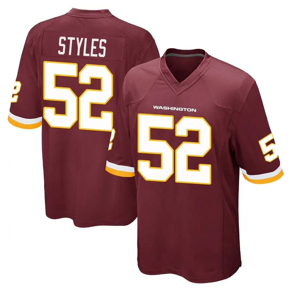 Yuxns W.Commanders #52 Sonny Styles Player Burgundy Team Color Home Game Stitched Jerseys