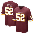 Yuxns W.Commanders #52 Sonny Styles Player Burgundy Team Color Home Game Stitched Jerseys
