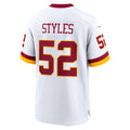 Yuxns W.Commanders #52 Sonny Styles White Game Super Bowl Era Stitched Jerseys