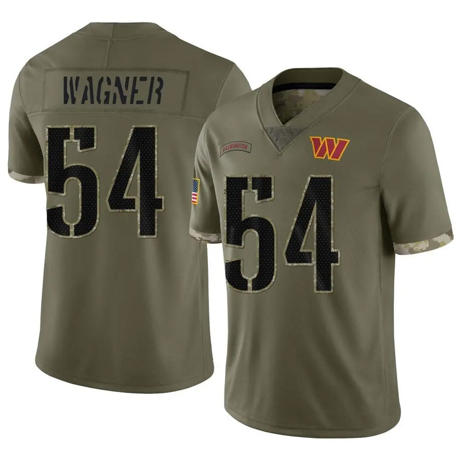 Yuxns W.Commanders #54 Bobby Wagner Player Olive Salute To Service Limited Stitched Jerseys
