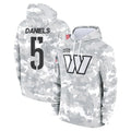 Yuxns W.Commanders #5 Jayden Daniels Player Arctic Camo Limited Salute to Service Pullover Hoodies Game Stitched Jerseys