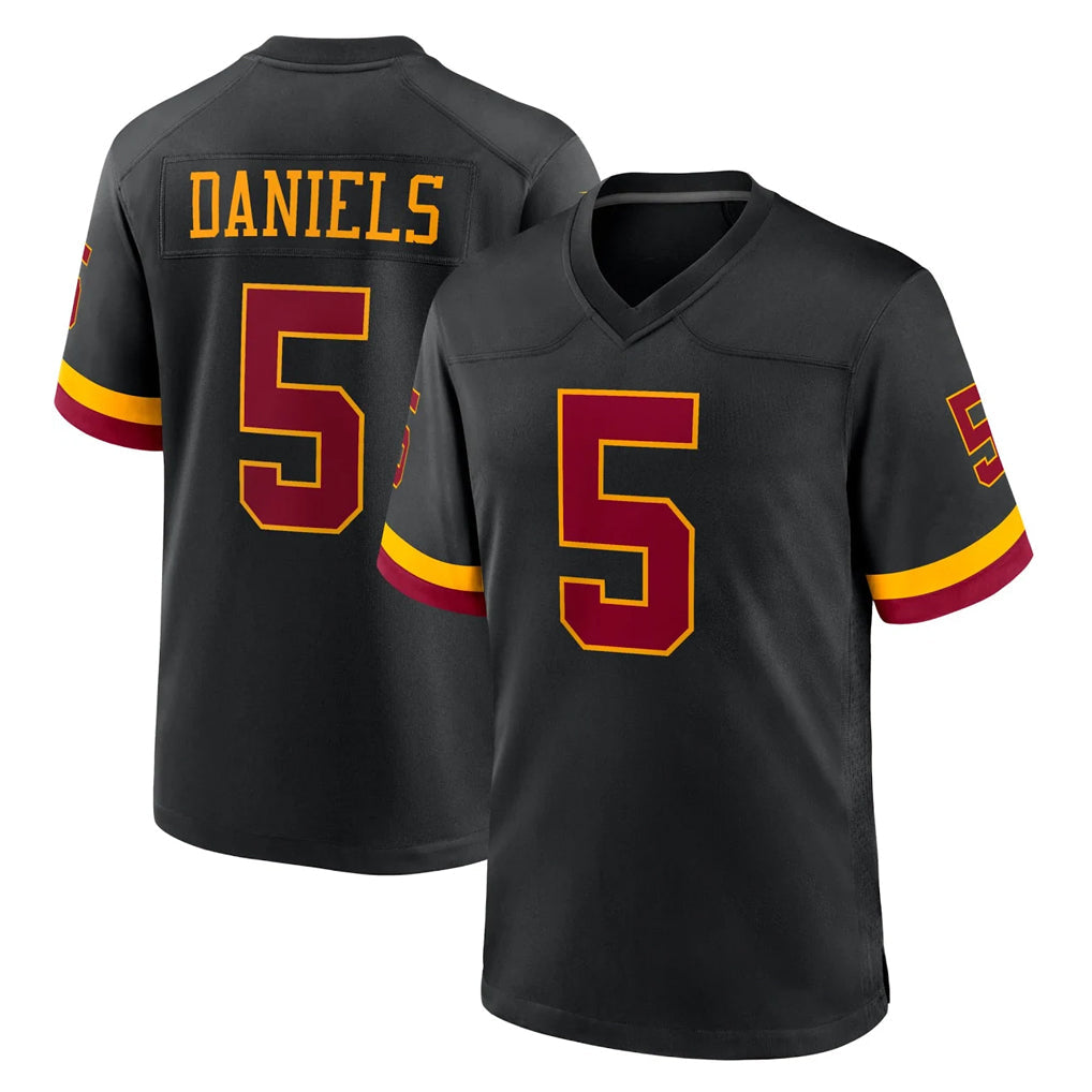 Yuxns W.Commanders #5 Jayden Daniels Player Black Limited Home Game Stitched Jerseys