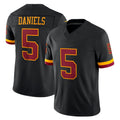 Yuxns W.Commanders #5 Jayden Daniels Player Black Limited Vapor Home Game Stitched Jerseys