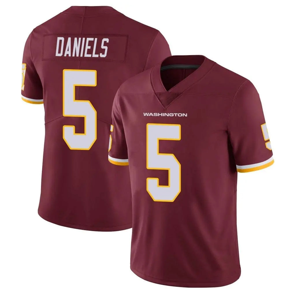 Yuxns W.Commanders #5 Jayden Daniels Player Burgundy Vapor Limited Stitched Jerseys