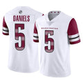 Yuxns W.Commanders #5 Jayden Daniels Player White Limited Vapor Home Game Stitched Jerseys