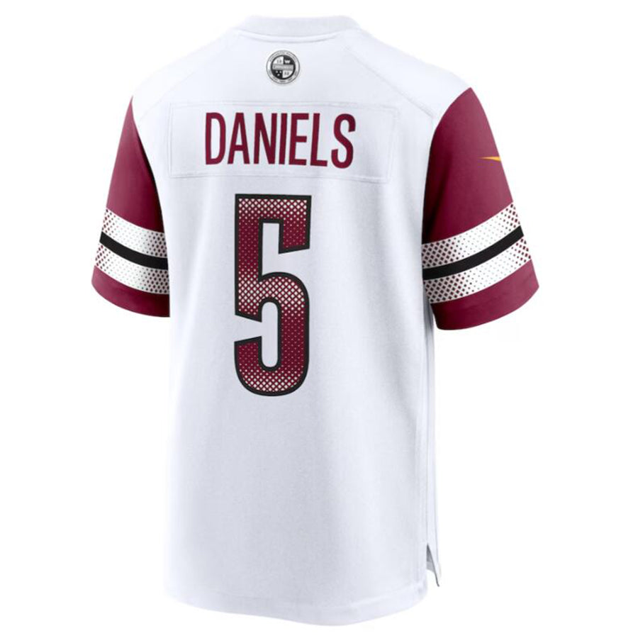 Yuxns W.Commanders #5 Jayden Daniels White 2024 Draft First Round Pick Player Game Stitched Jerseys