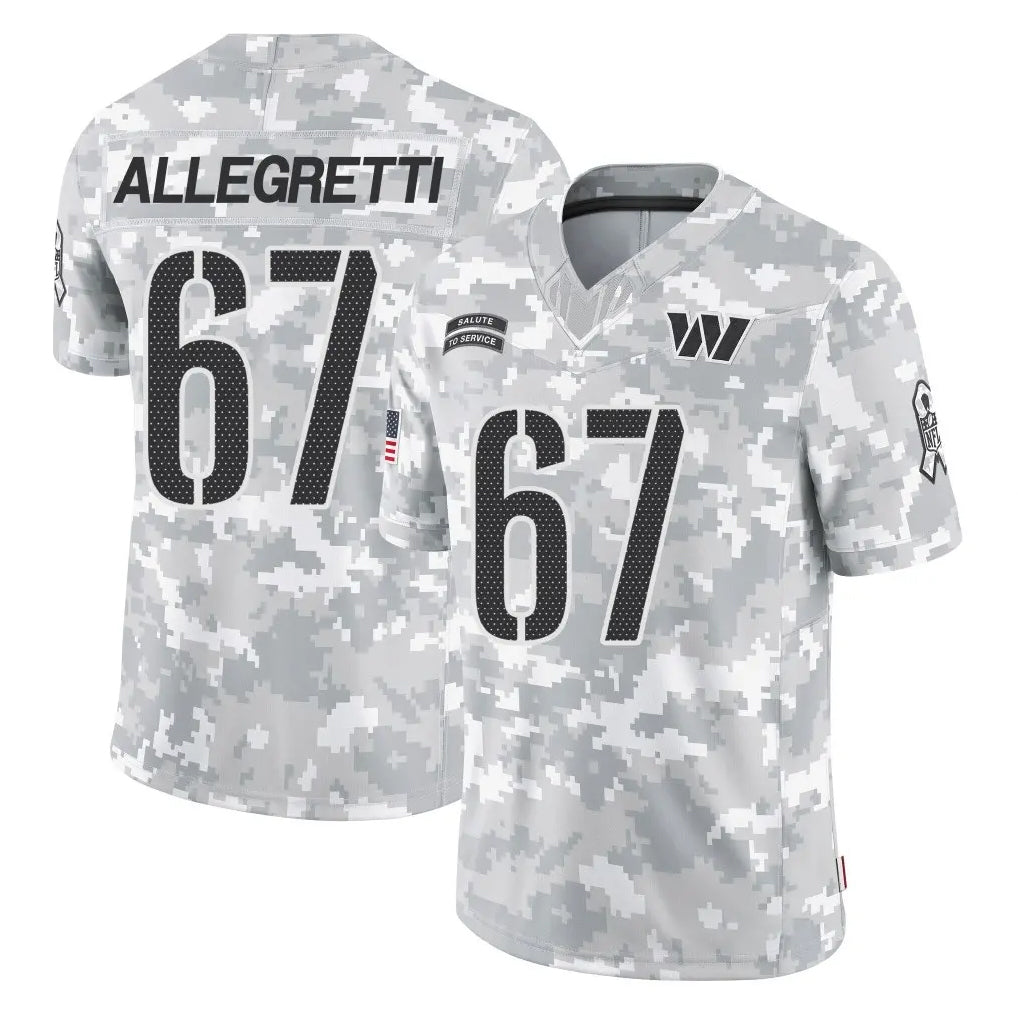Yuxns W.Commanders #67 Nick Allegretti Player Arctic Camo Limited Salute To Service Home Game Stitched Jerseys