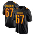 Yuxns W.Commanders #67 Nick Allegretti Player Black Carbon Fashion Home Game Stitched Jerseys