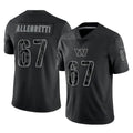 Yuxns W.Commanders #67 Nick Allegretti Player Black Limited Reflective Home Game Stitched Jerseys