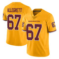Yuxns W.Commanders #67 Nick Allegretti Player Gold Limited Color Rush Home Game Stitched Jerseys