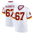 Yuxns W.Commanders #67 Nick Allegretti Player White Home Game Stitched Jerseys