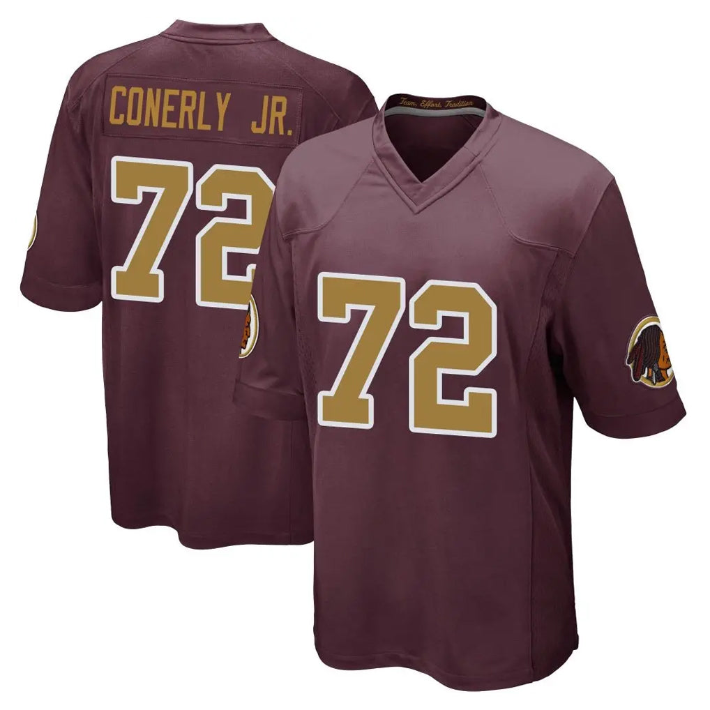 Yuxns W.Commanders #72 Josh Conerly Jr. Player Burgundy Alternate Home Game Stitched Jerseys