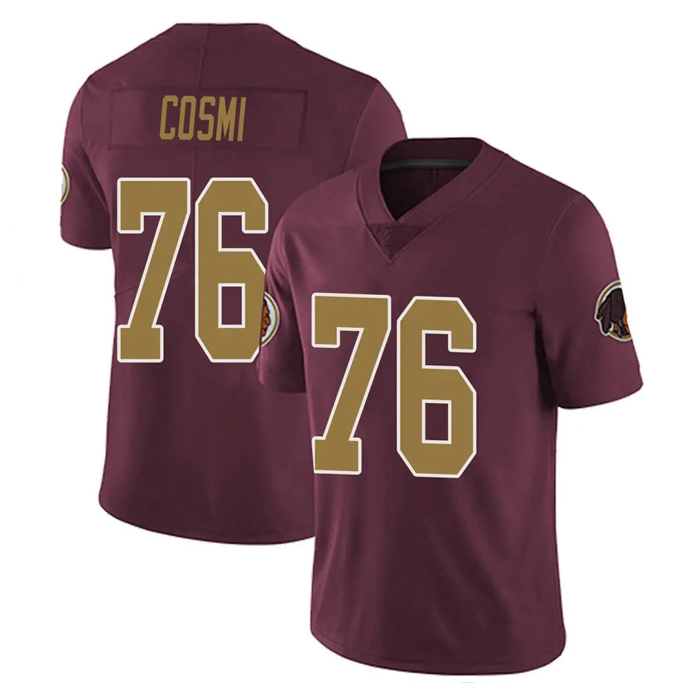 Yuxns W.Commanders #76 Sam Cosmi Player Burgundy Alternate Vapor Untouchable Home Game Stitched Jerseys