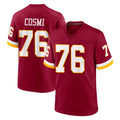 Yuxns W.Commanders #76 Sam Cosmi Player Burgundy Game Home Stitched Jerseys