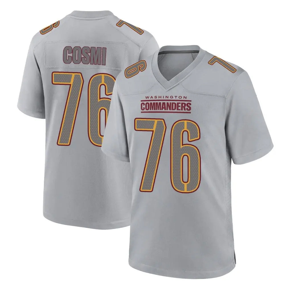 Yuxns W.Commanders #76 Sam Cosmi Player Gray Atmosphere Fashion Home Game Stitched Jerseys