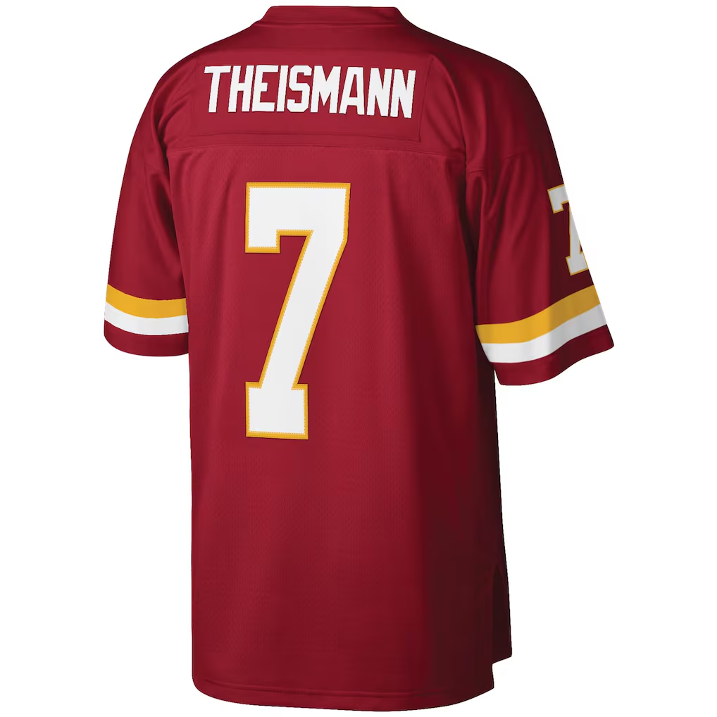 Yuxns W.Commanders #7 Joe Theismann Mitchell & Ness Burgundy Legacy Replica Puhic  Stitched Jerseys